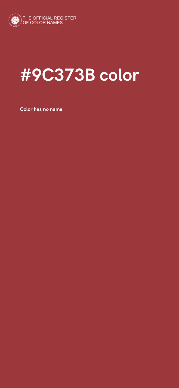 #9C373B color image