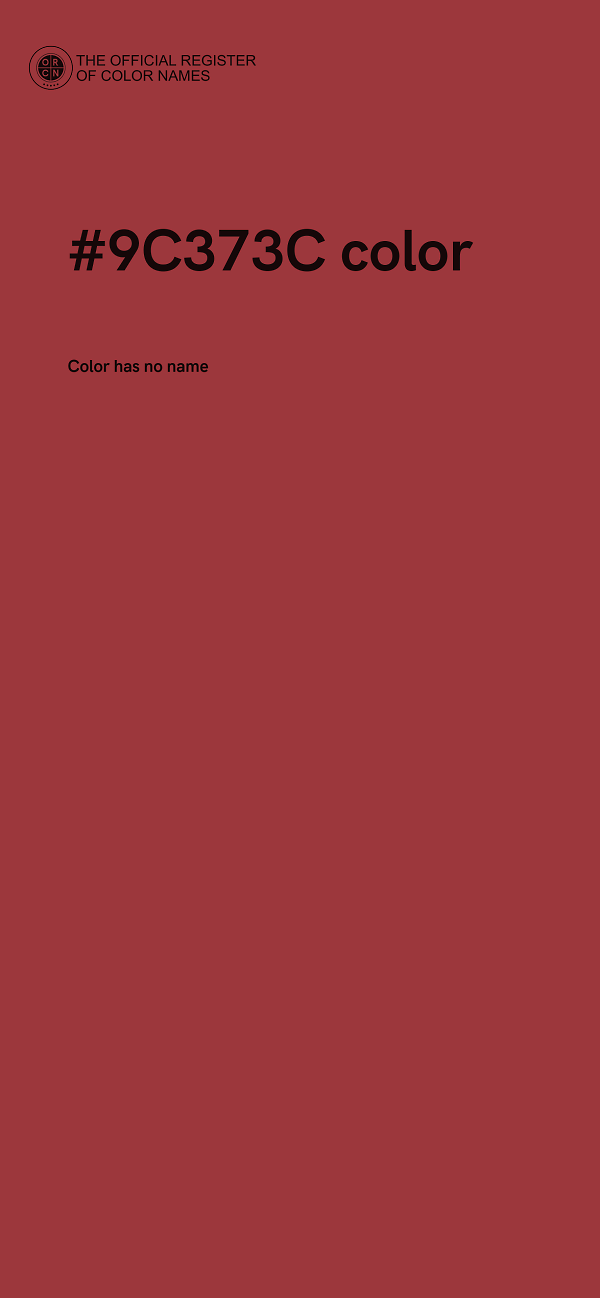 #9C373C color image