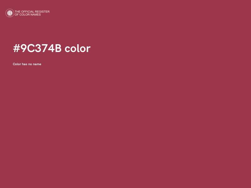 #9C374B color image