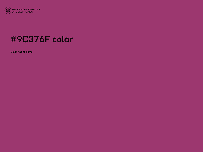 #9C376F color image