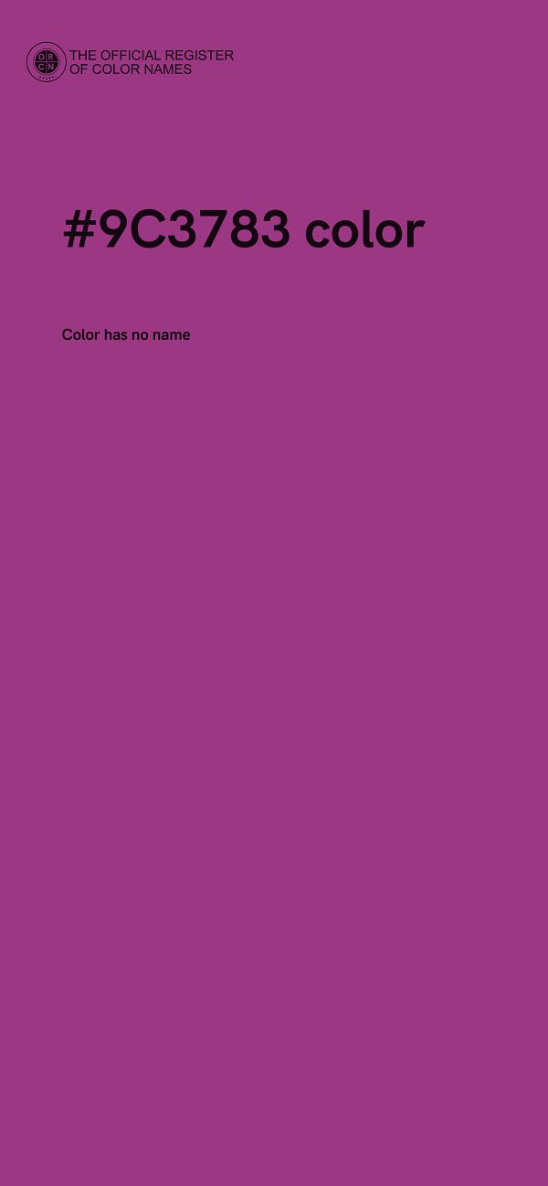 #9C3783 color image