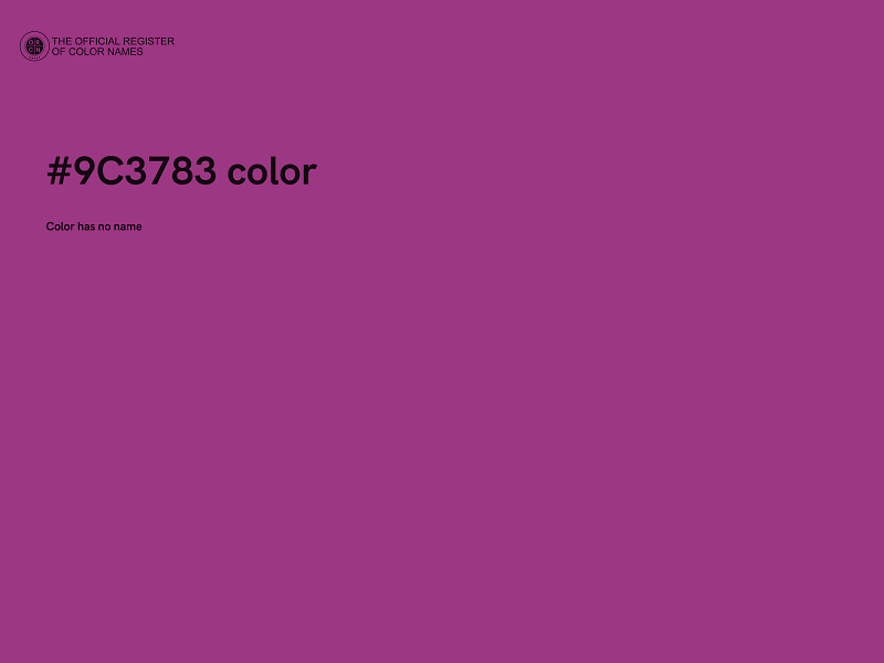 #9C3783 color image