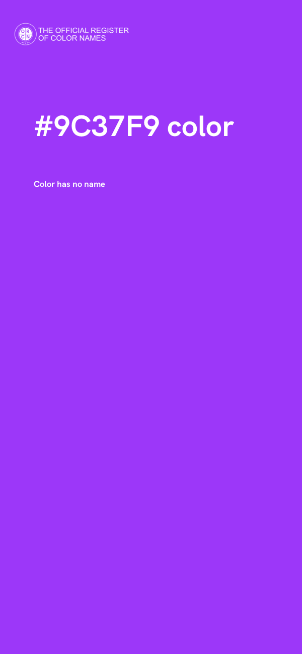 #9C37F9 color image