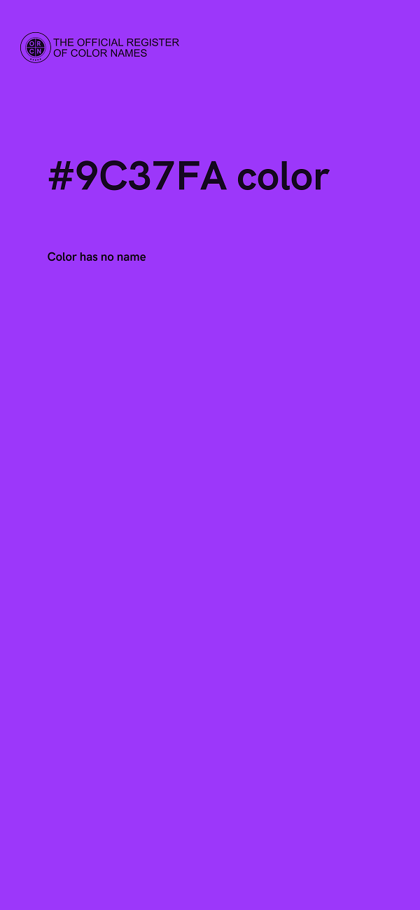 #9C37FA color image