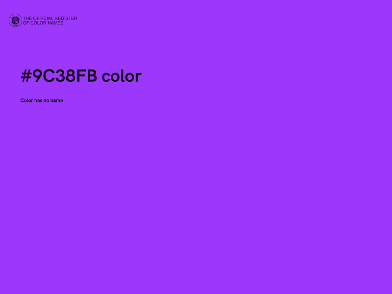 #9C38FB color image