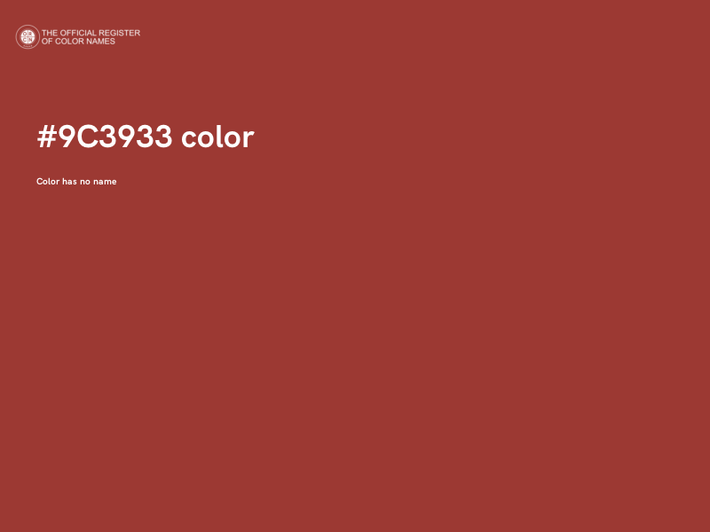 #9C3933 color image