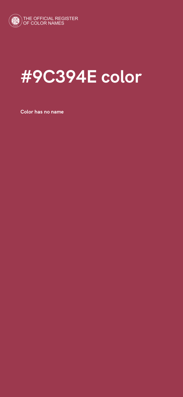 #9C394E color image