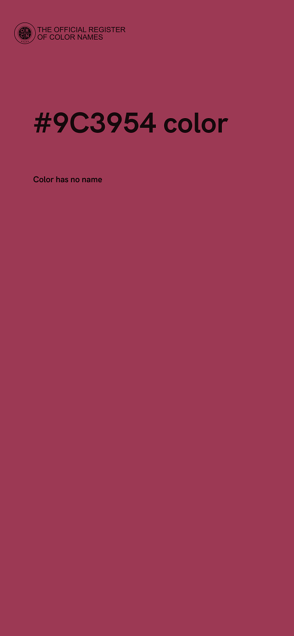 #9C3954 color image