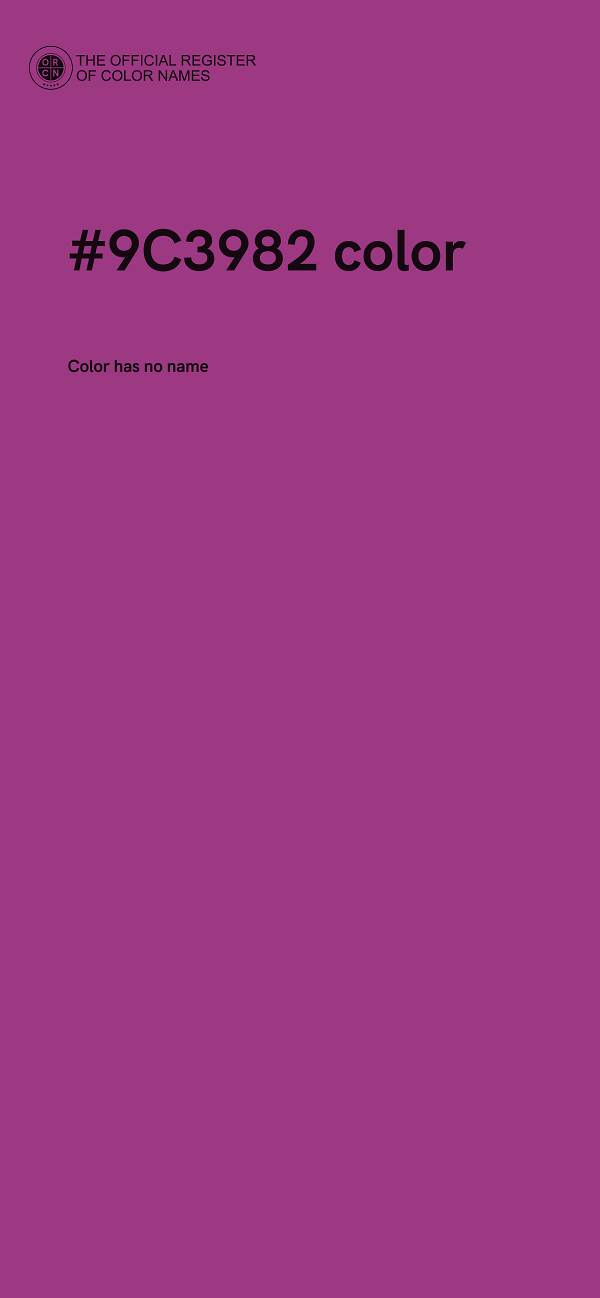 #9C3982 color image