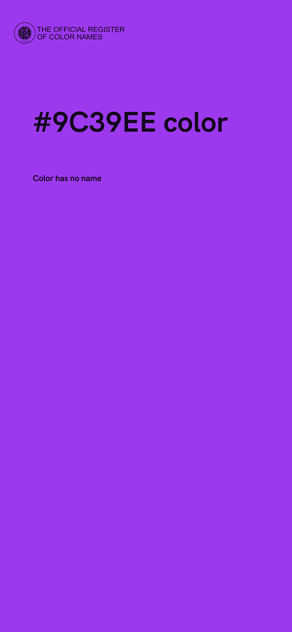 #9C39EE color image
