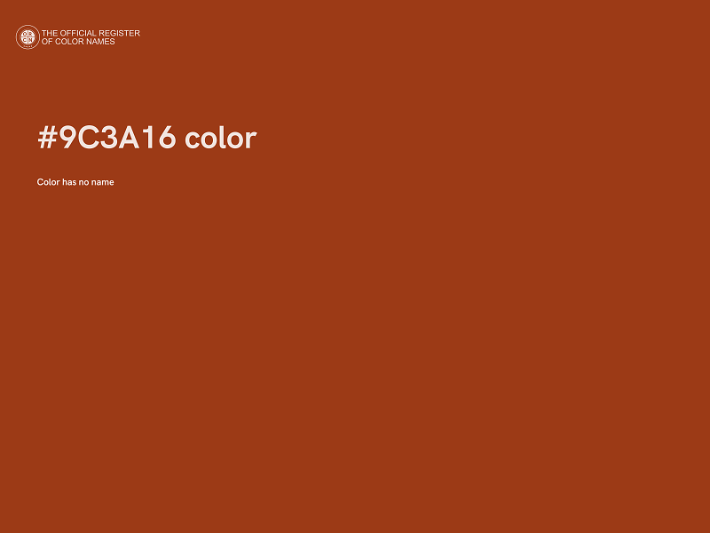 #9C3A16 color image