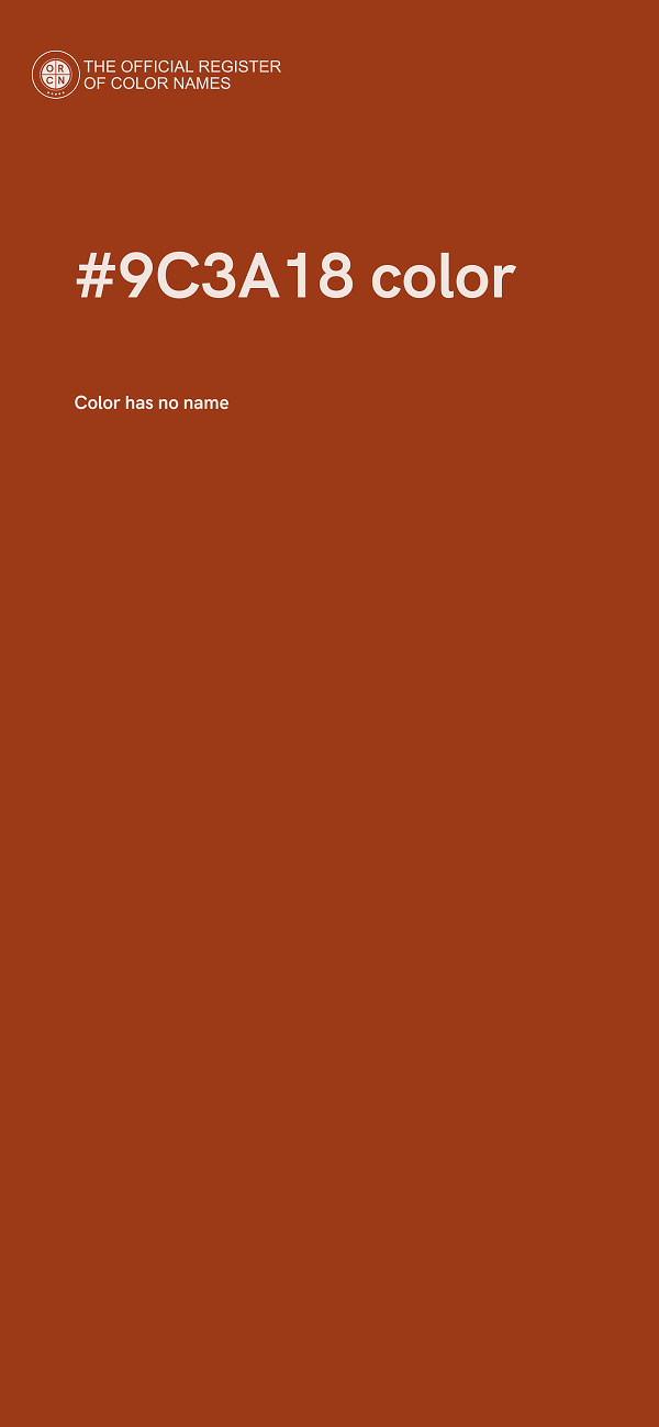 #9C3A18 color image