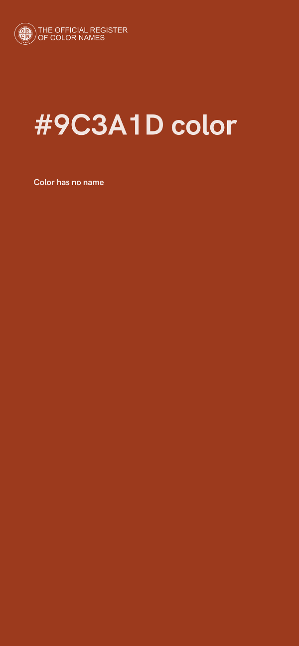 #9C3A1D color image