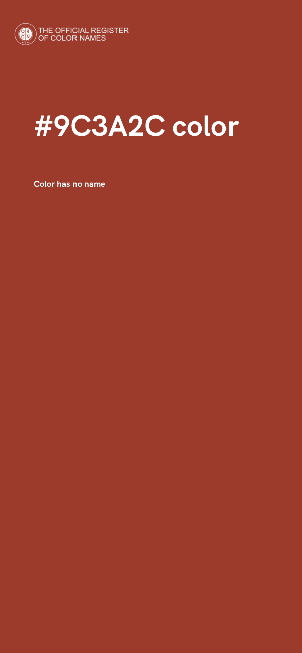#9C3A2C color image
