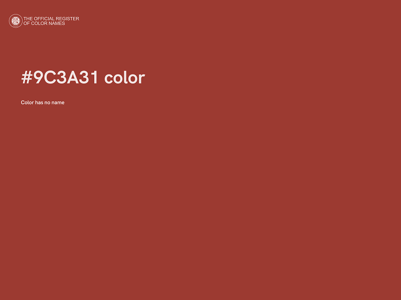 #9C3A31 color image