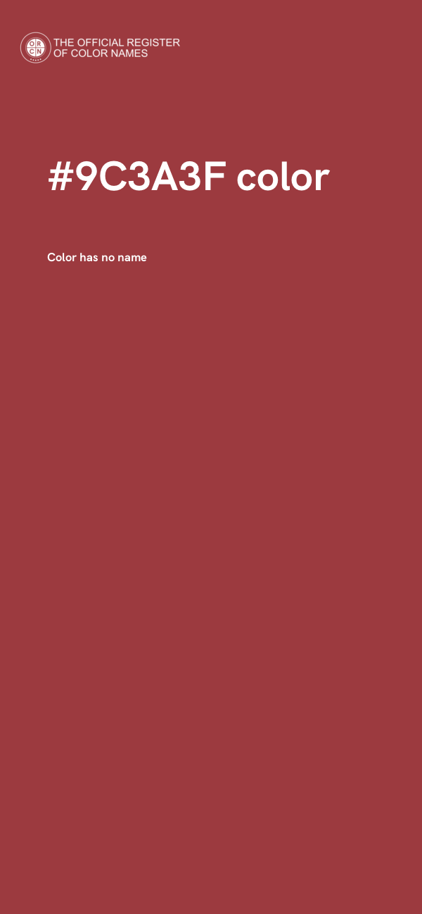 #9C3A3F color image