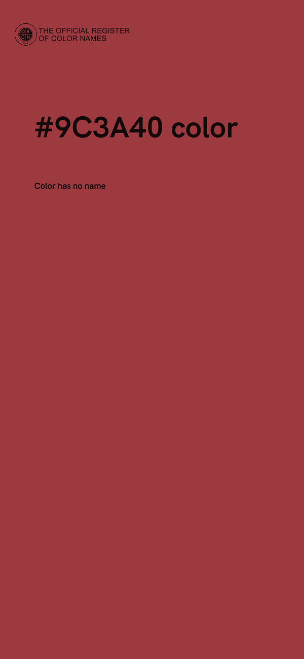 #9C3A40 color image