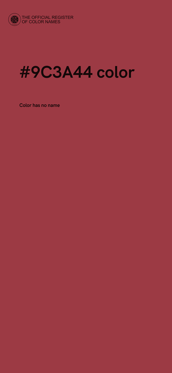 #9C3A44 color image