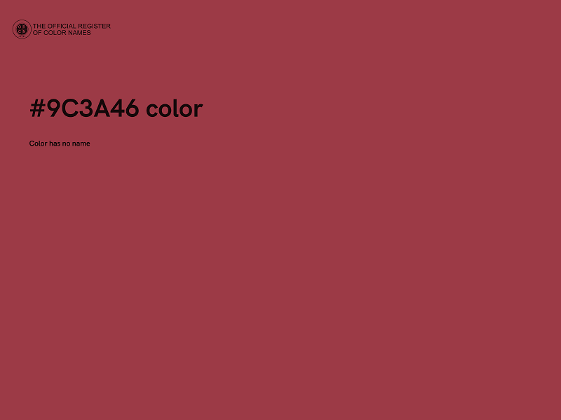 #9C3A46 color image