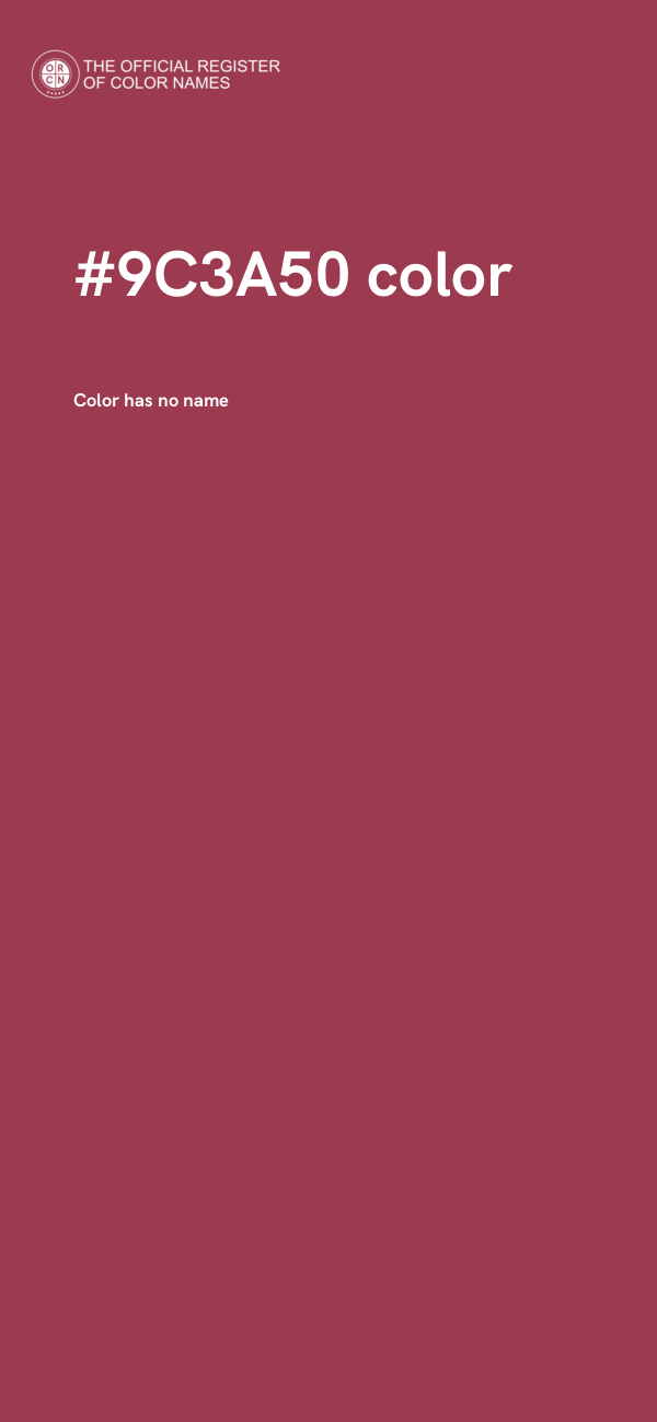 #9C3A50 color image