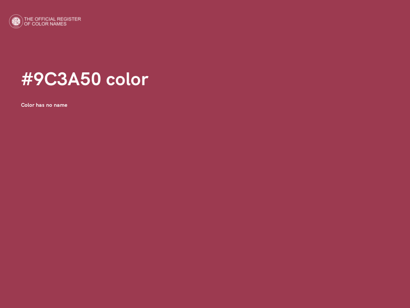 #9C3A50 color image