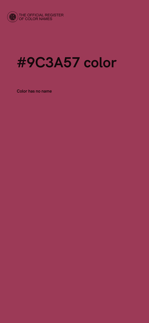 #9C3A57 color image