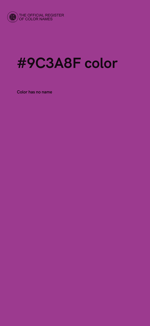 #9C3A8F color image