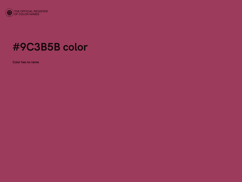 #9C3B5B color image