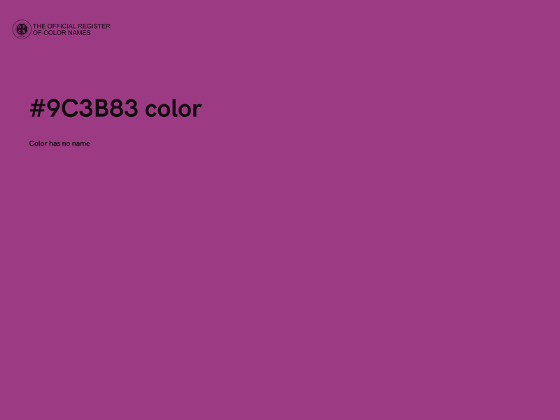 #9C3B83 color image