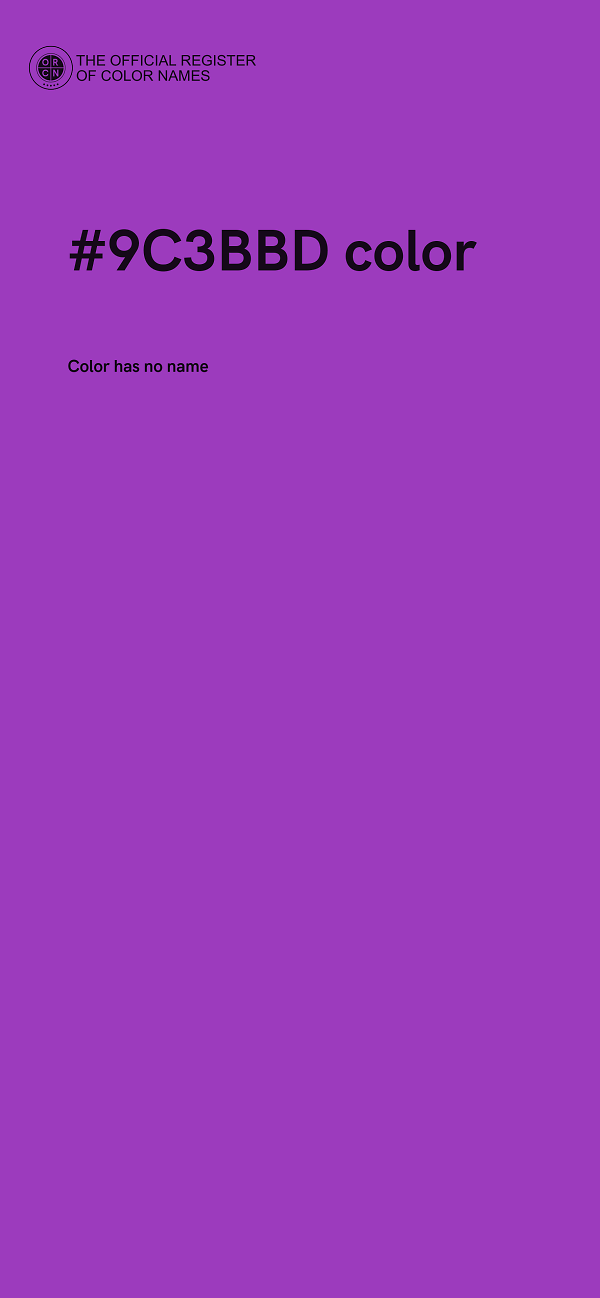 #9C3BBD color image