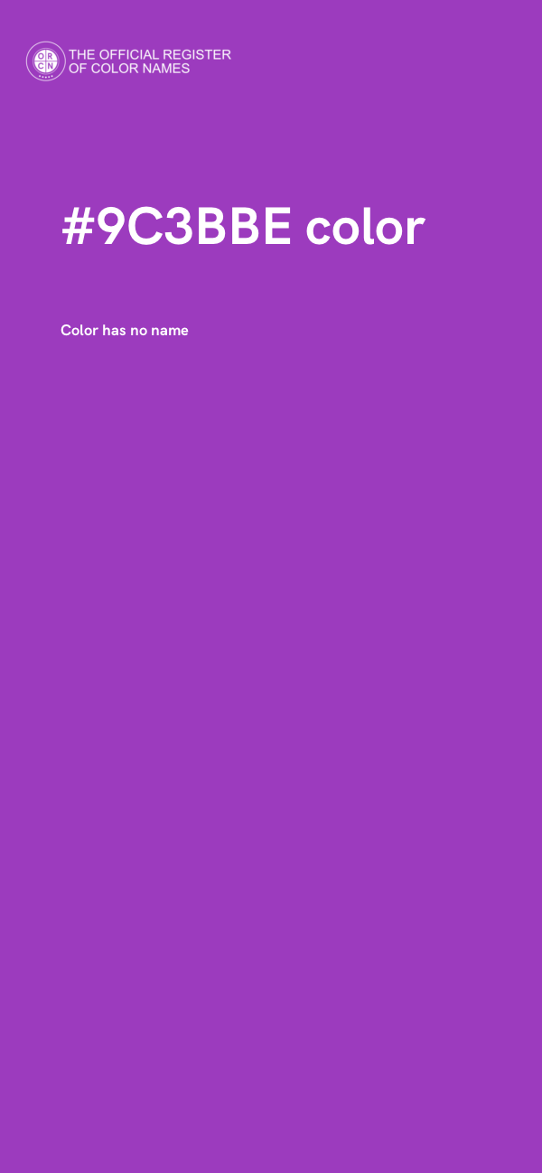 #9C3BBE color image