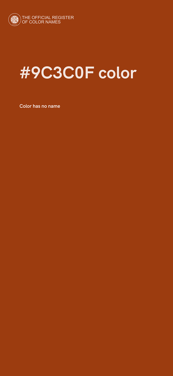 #9C3C0F color image