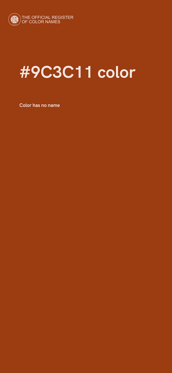 #9C3C11 color image
