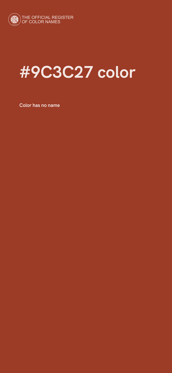 #9C3C27 color image
