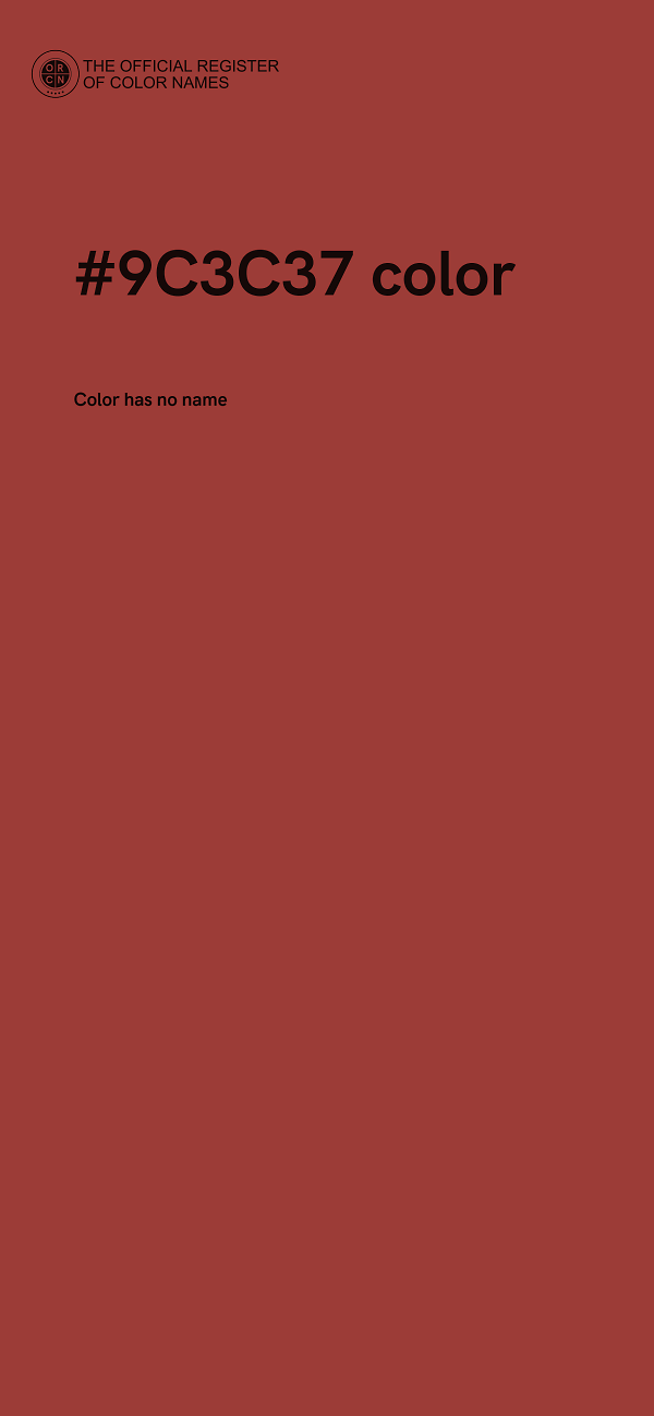 #9C3C37 color image
