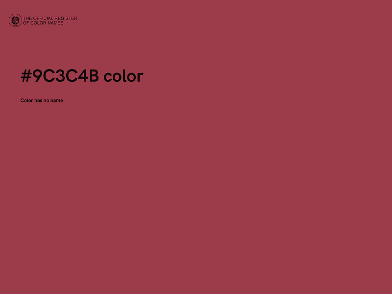 #9C3C4B color image