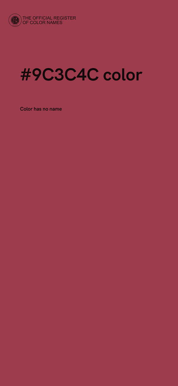 #9C3C4C color image