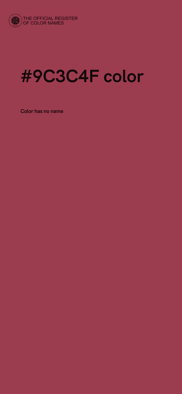 #9C3C4F color image