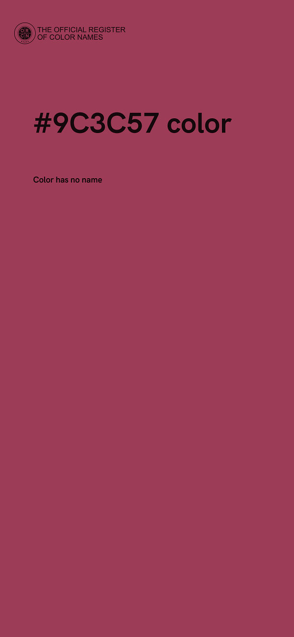 #9C3C57 color image