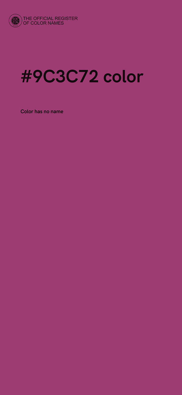 #9C3C72 color image