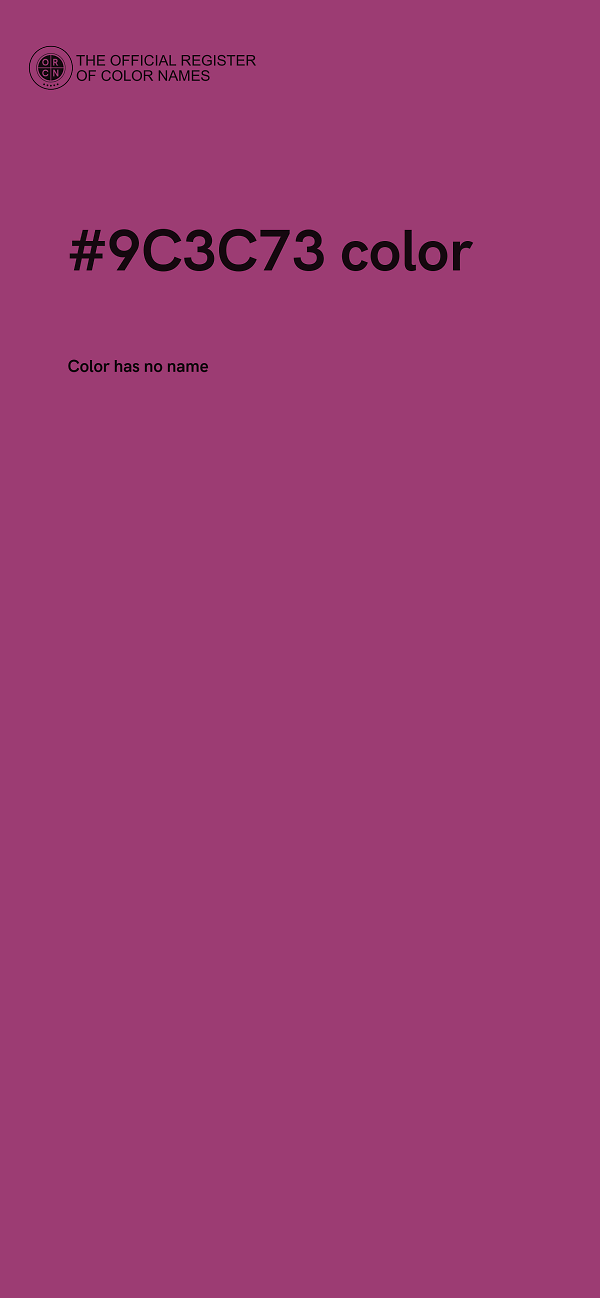 #9C3C73 color image