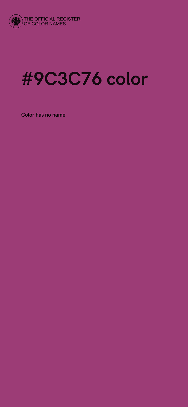 #9C3C76 color image