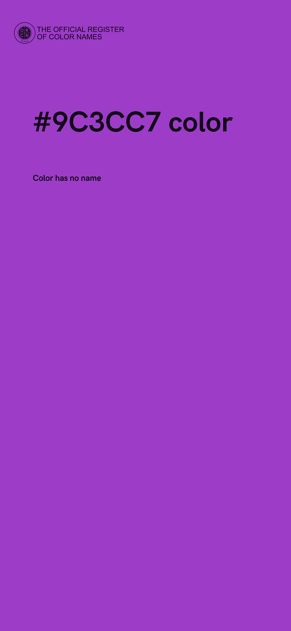 #9C3CC7 color image