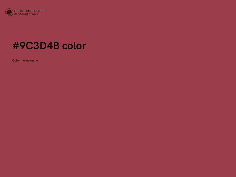 #9C3D4B color image