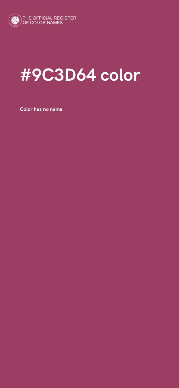 #9C3D64 color image