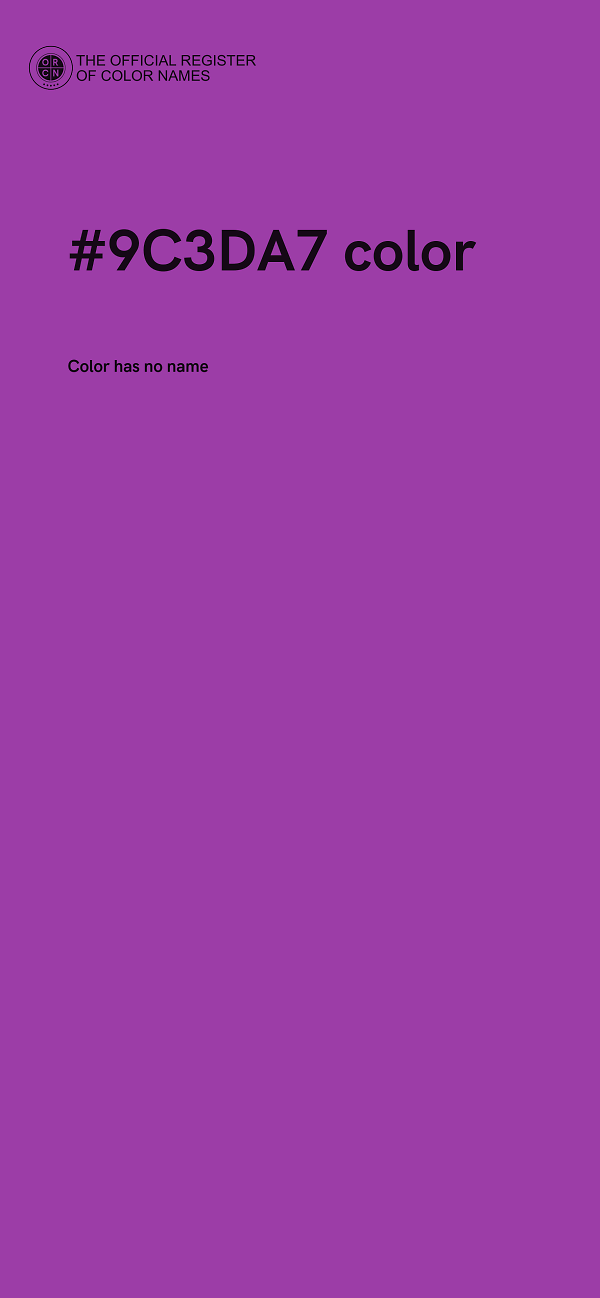 #9C3DA7 color image
