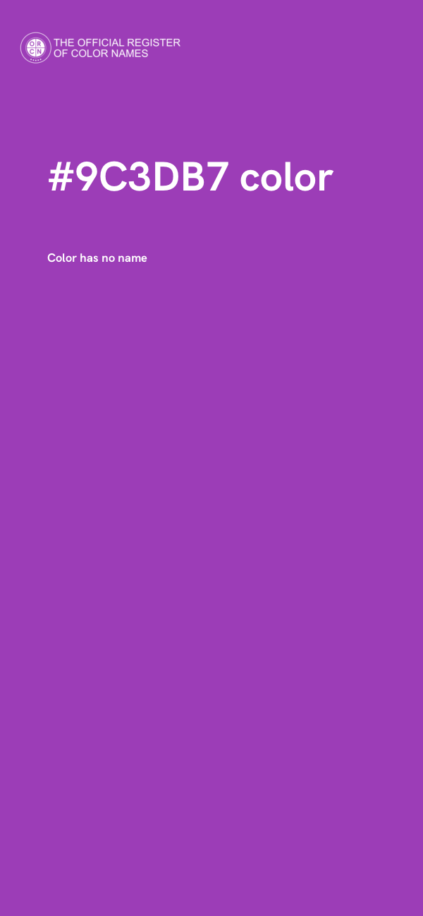 #9C3DB7 color image
