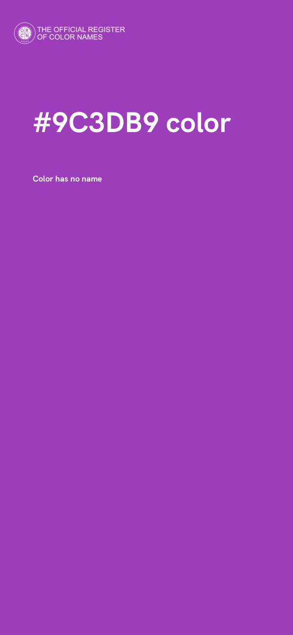 #9C3DB9 color image