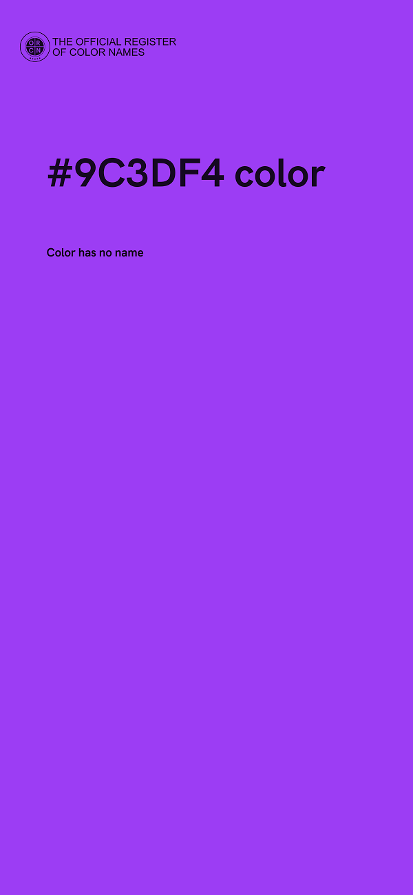#9C3DF4 color image