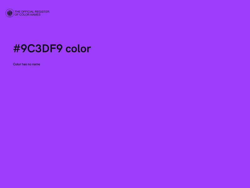 #9C3DF9 color image